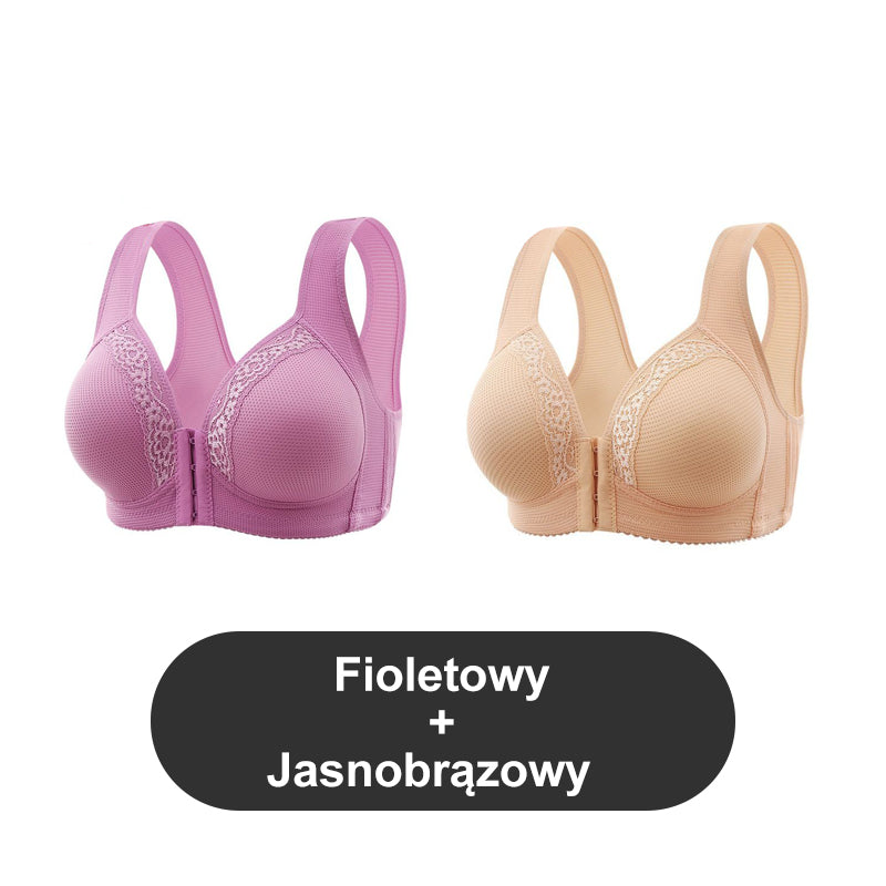 Légáteresztő - Plusz méret melltartó, elöl nem acél karikákkal rögzítve【1+1 Ingyenes】