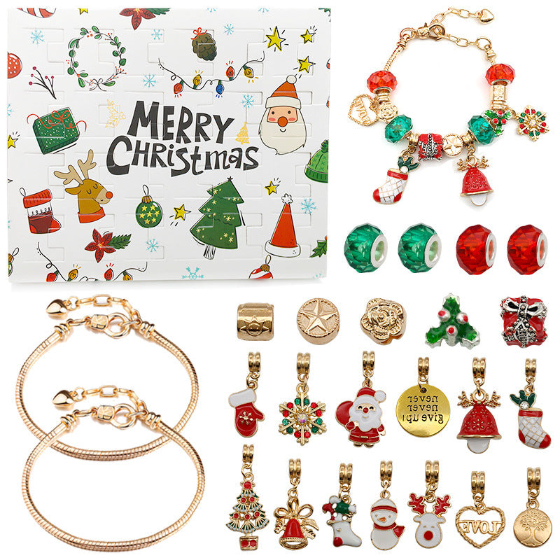 🎅 DIY 24 napos karácsonyi visszaszámláló naptár karkötő szett