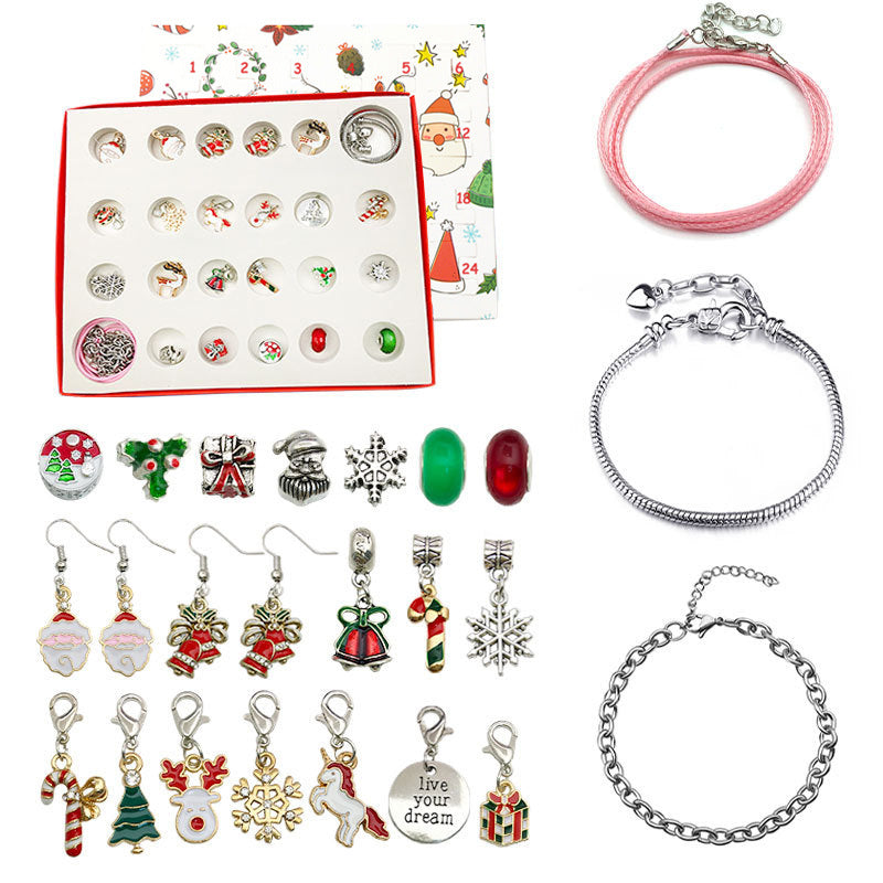 🎅 DIY 24 napos karácsonyi visszaszámláló naptár karkötő szett