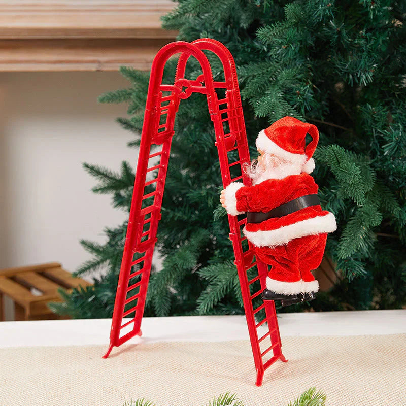 🎄Elektromos kéménymászó Mikulás zenélő játékok