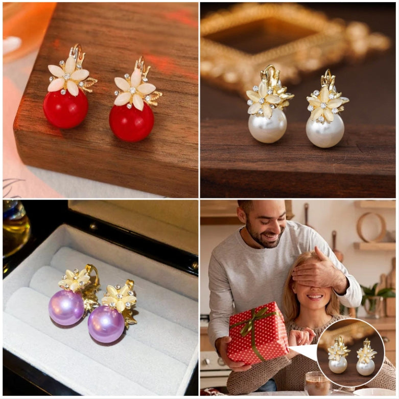 🌼Finom fülbevalók virágokkal és gyöngyökkel🍒