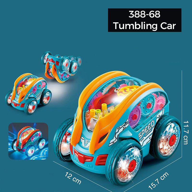 đDynamic Gear-Powered Car with LED Lights and Music