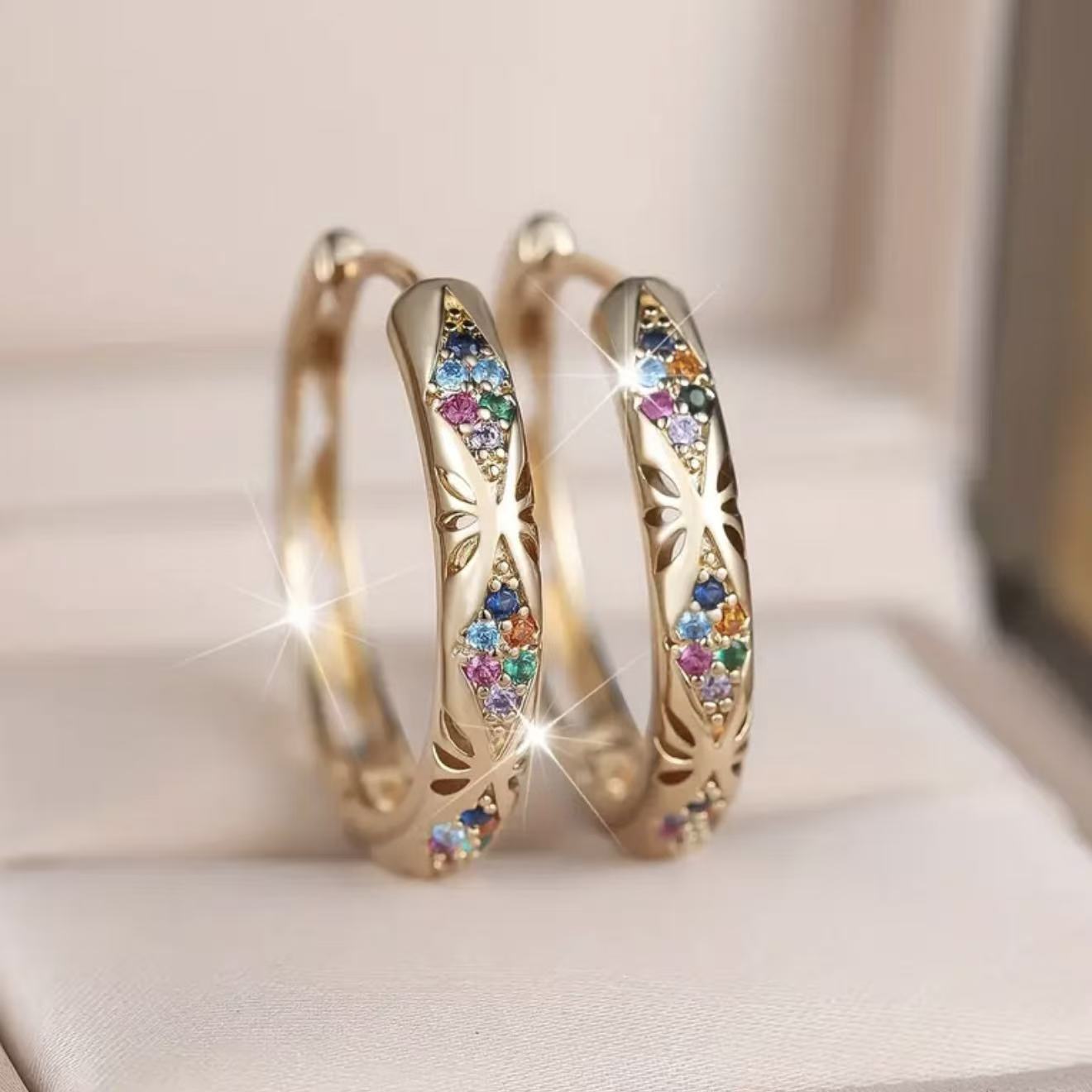 【1+1 ingyen】✨ Női elegáns csavart karikafülbevaló – Utánvétes 💫