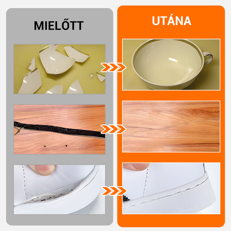 【1+1 ingyenes】💦 Professzionális, átlátszó, gyorsan száradó ragasztó, háztartási használatra alkalmas — vízálló univerzális ragasztó💪