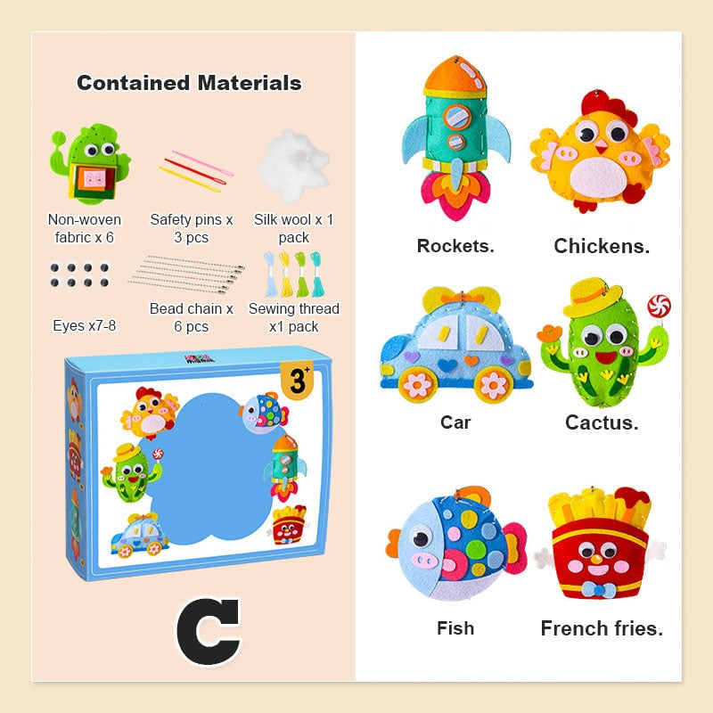 【✨Kézzel készített DIY】🧸DIY varrókészlet gyerekeknek