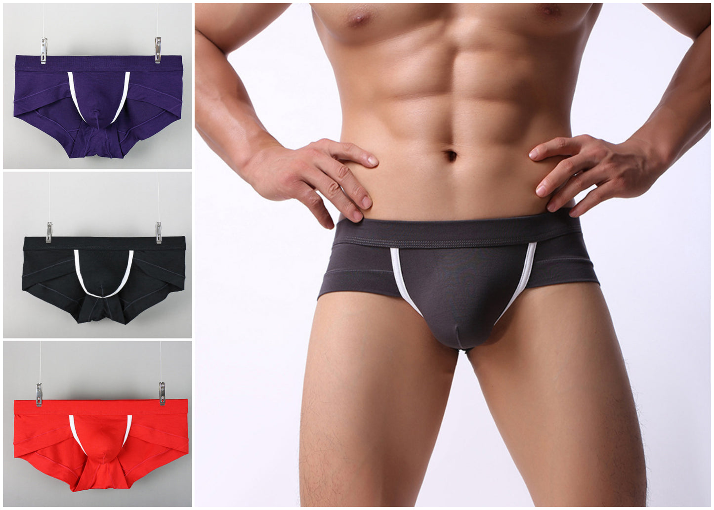 🥰【Vásároljon 3 és kap 2 ingyen】🩲Férfi U Convex Pouch lélegző alsónadrágok