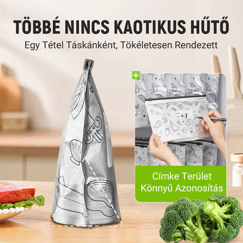 ✨ Újrafelhasználható alumínium fólia zárható tároló zsákok