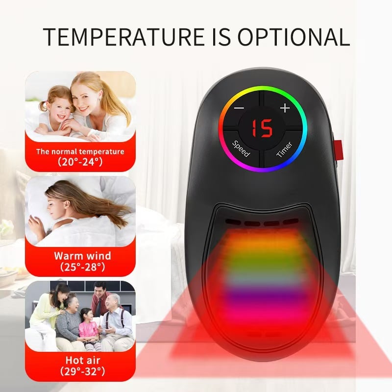🔥LETZTER TAG SALE 50% RABATT!!🏆Blitzverkauf⚡ Über 50.000 verkauft! Fast ausverkauft - 💥Easylife Plug-in Go Heater – Tragbarer Keramikheizer mit einstellbarer Temperatur und Fernbedienung