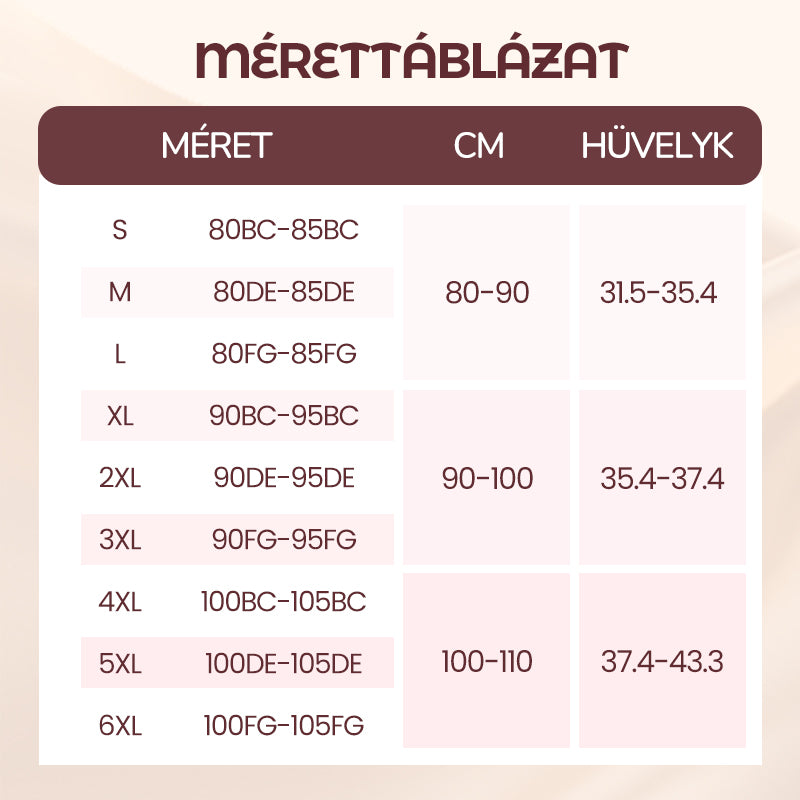 Női merevítő nélküli, elölről záródó melltartó