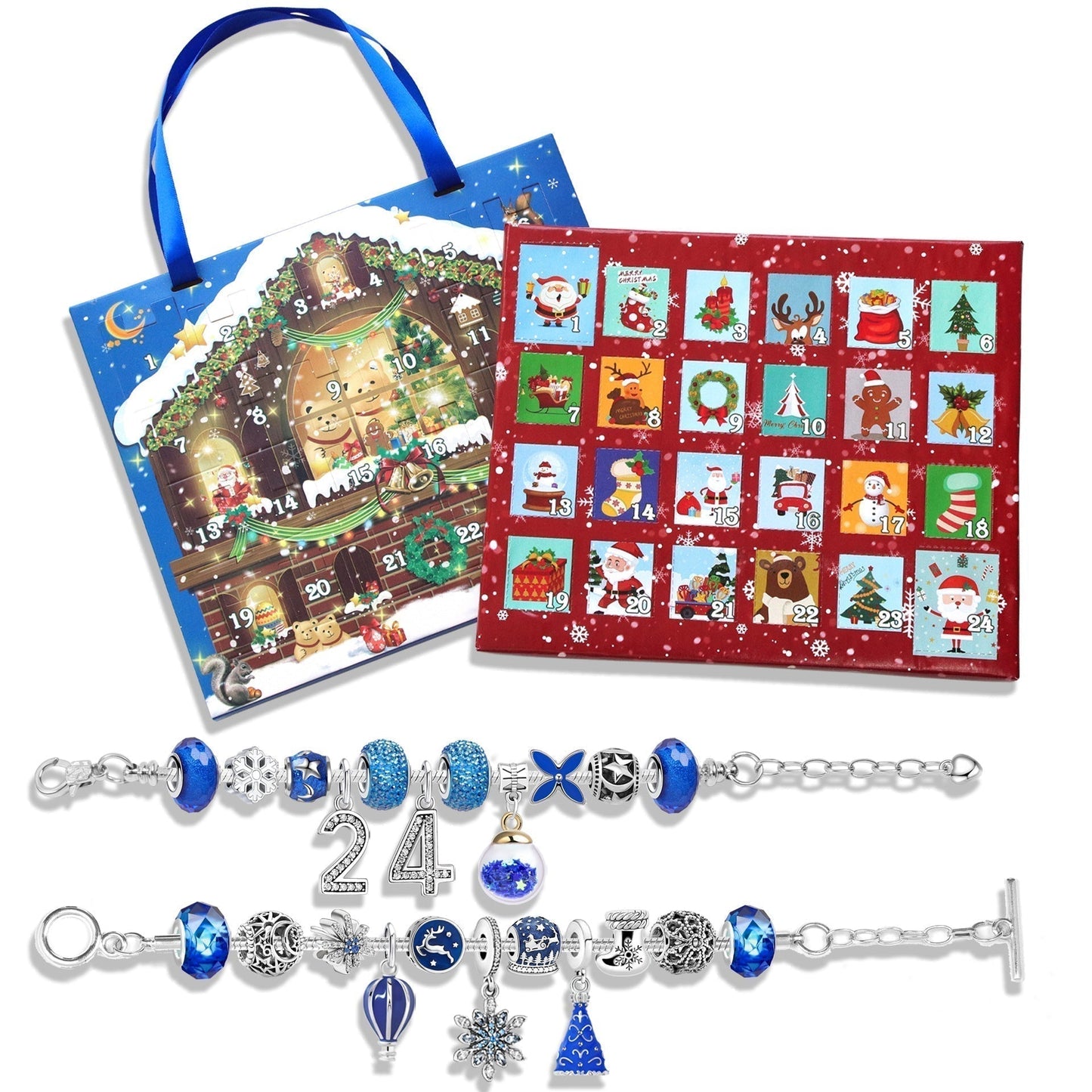 🎅 DIY 24 napos karácsonyi visszaszámláló naptár karkötő szett