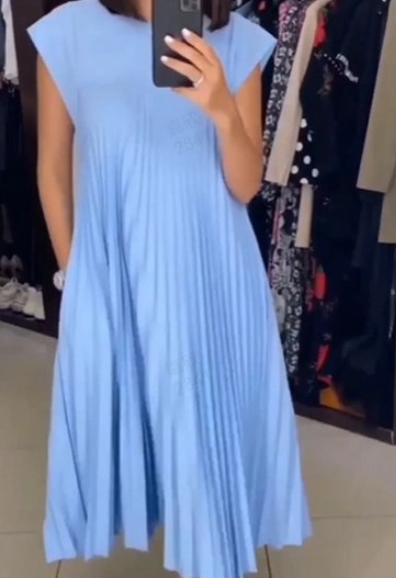 【M-3XL】💕2025 Egyszínű ujjatlan ruha