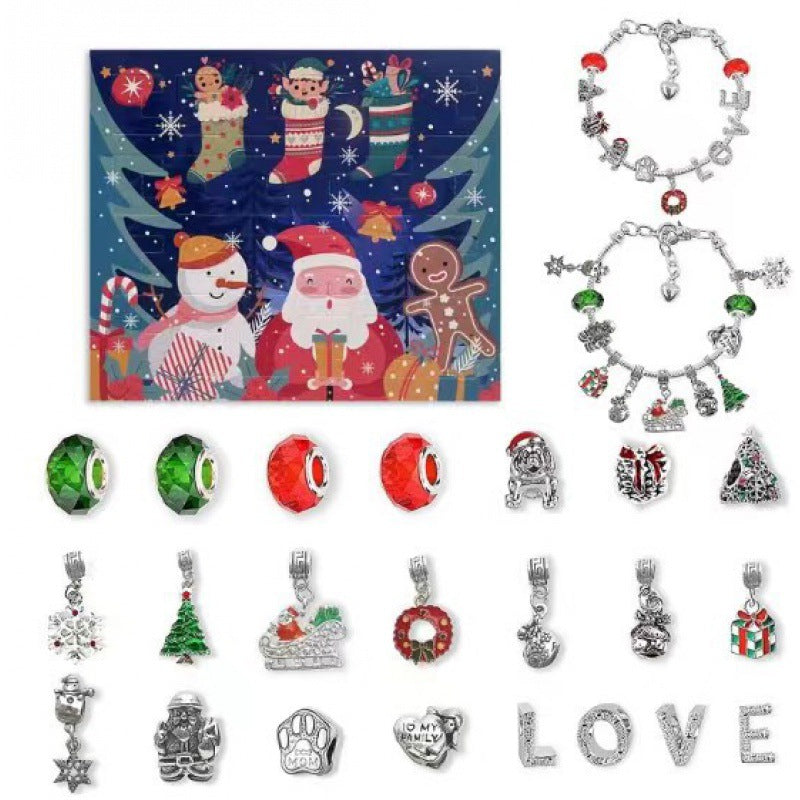 🎅 DIY 24 napos karácsonyi visszaszámláló naptár karkötő szett