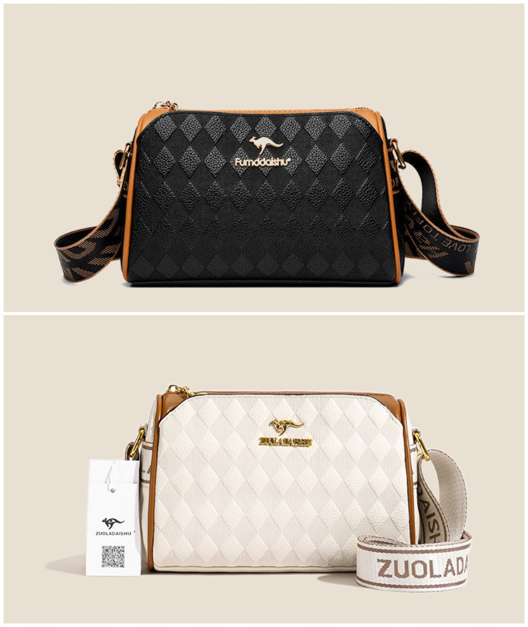 🌸👜Prémium háromrétegű gyémánt mintás divatos crossbody táska