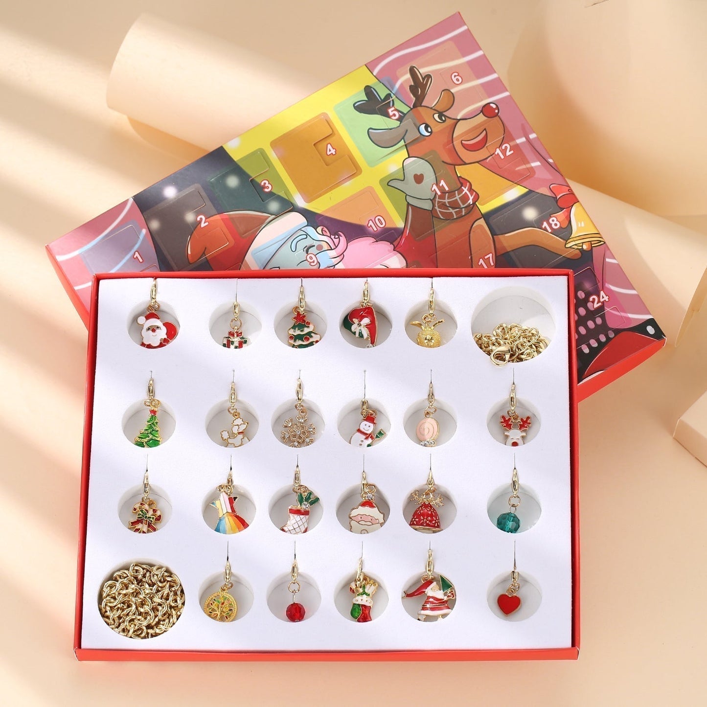 🎅 DIY 24 napos karácsonyi visszaszámláló naptár karkötő szett