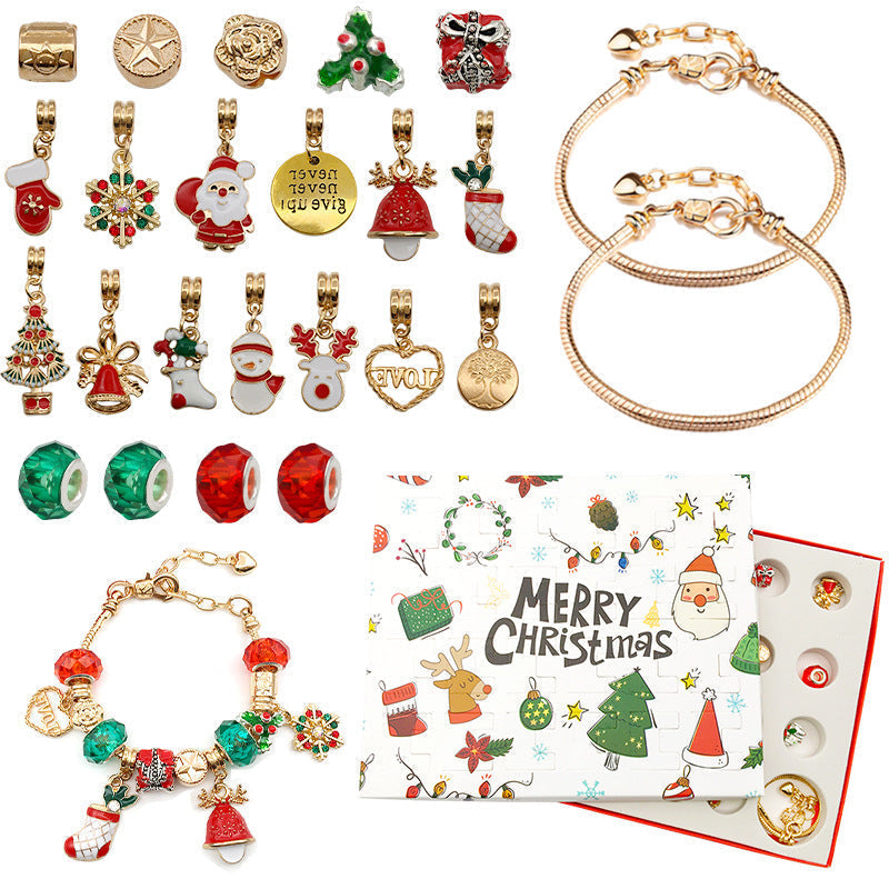 🎅 DIY 24 napos karácsonyi visszaszámláló naptár karkötő szett