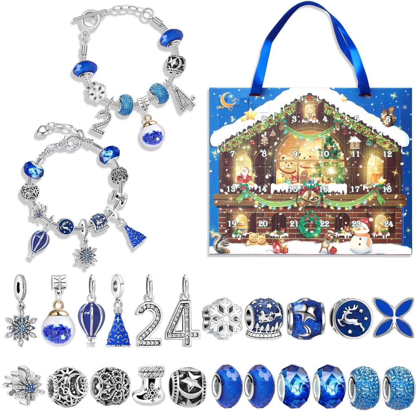 🎅 DIY 24 napos karácsonyi visszaszámláló naptár karkötő szett