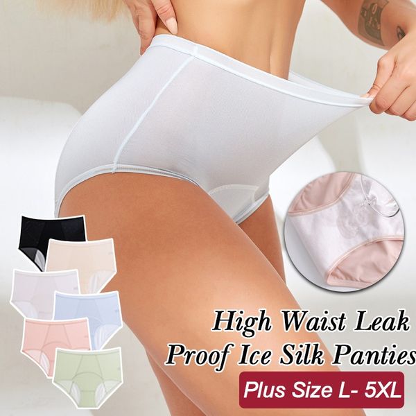 【 L-5XL】Magas derekú selyem bugyi