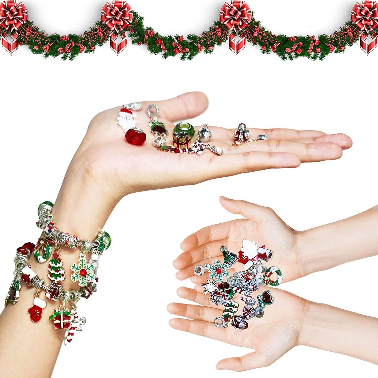 🎅 DIY 24 napos karácsonyi visszaszámláló naptár karkötő szett