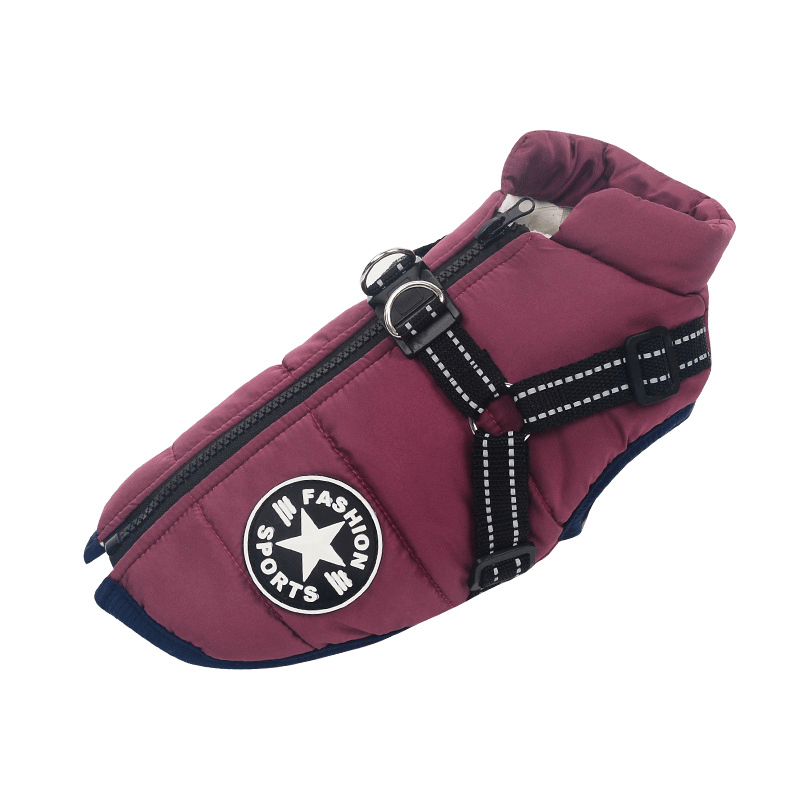 🔥Hot Sale -50% OFF🔥 3 in 1 Winter Waterproof Warm Dog Jacket With Built-in Harness
