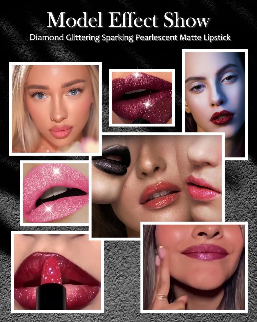 【1+1 ingyen】💋 Gyémánt ajakfény csillogó rúzs vízálló 🥰🎁