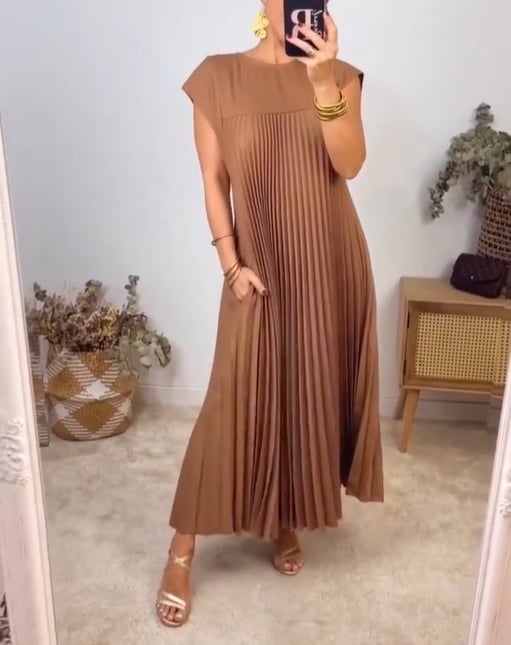 💕Egyszínű női rakott szoknya👗