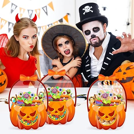 đ LAST DAY PROMOTION - 50%OFF đ„ Halloween Favor Bags Transparent Pumpkin Sealed Pouchesđ