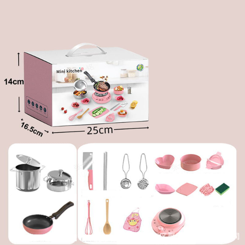 🍳Gyermekek igazi főző mini konyhai játékok - 22 db-os készlet