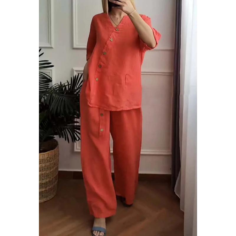 đ„NĆi alkalmi laza 2 rĂ©szes szett elegĂĄns gombos dĂszĂtĂ©ssel 3.27