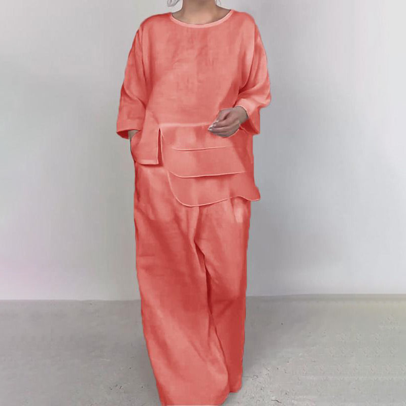 đ NĆi alkalmi, könnyƱ, szatĂ©n felsĆbĆl Ă©s nadrĂĄgbĂłl ĂĄllĂł 2 rĂ©szes alkalmi öltözetâš.