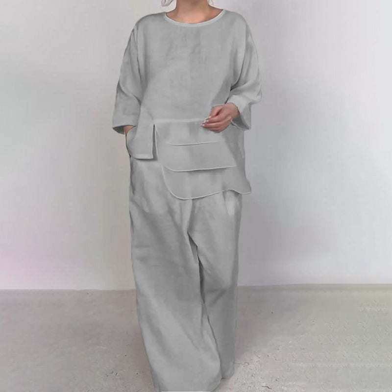 đ NĆi alkalmi, könnyƱ, szatĂ©n felsĆbĆl Ă©s nadrĂĄgbĂłl ĂĄllĂł 2 rĂ©szes alkalmi öltözetâš.