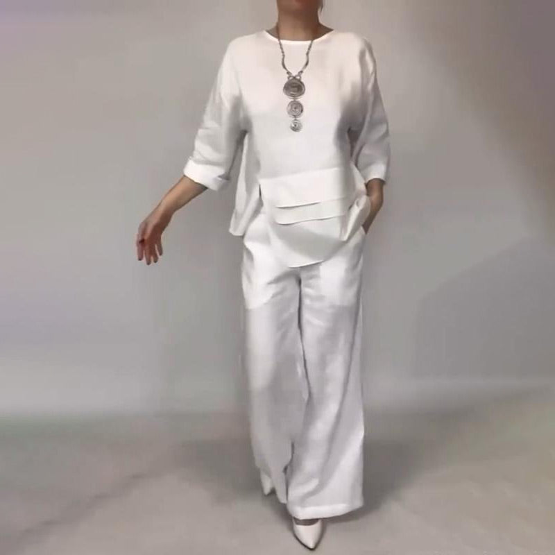 đ NĆi alkalmi, könnyƱ, szatĂ©n felsĆbĆl Ă©s nadrĂĄgbĂłl ĂĄllĂł 2 rĂ©szes alkalmi öltözetâš.