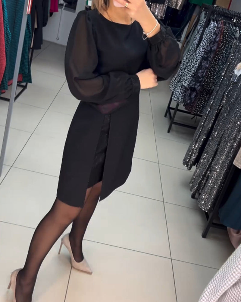 đEgyszerƱ, elegĂĄns Ă©s szexi selyem hosszĂș ujjĂș ruha đž