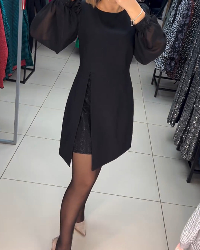 đEgyszerƱ, elegĂĄns Ă©s szexi selyem hosszĂș ujjĂș ruha đž