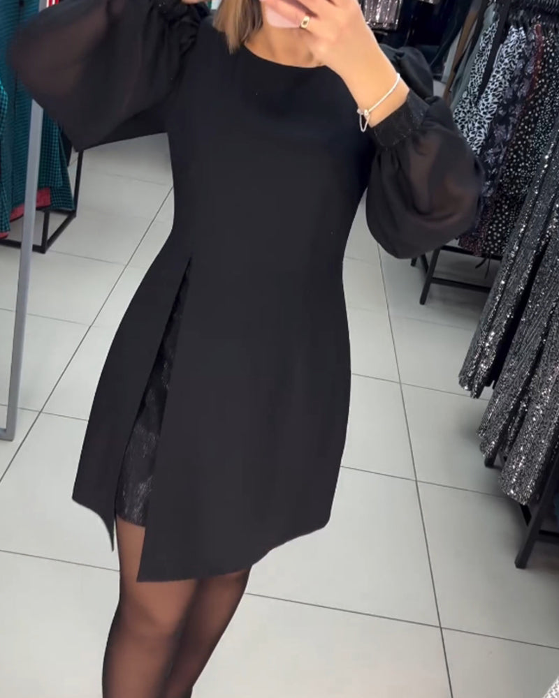 đEgyszerƱ, elegĂĄns Ă©s szexi selyem hosszĂș ujjĂș ruha đž