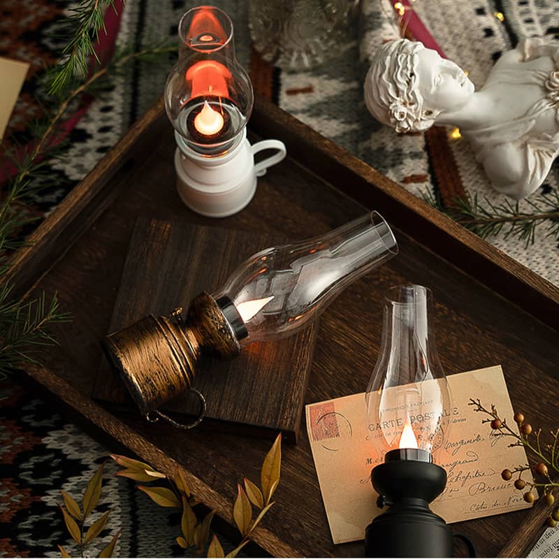 👍 Vintage paraffin lámpa LED technológiával és elektronikus gyertyatartó hintával💥
