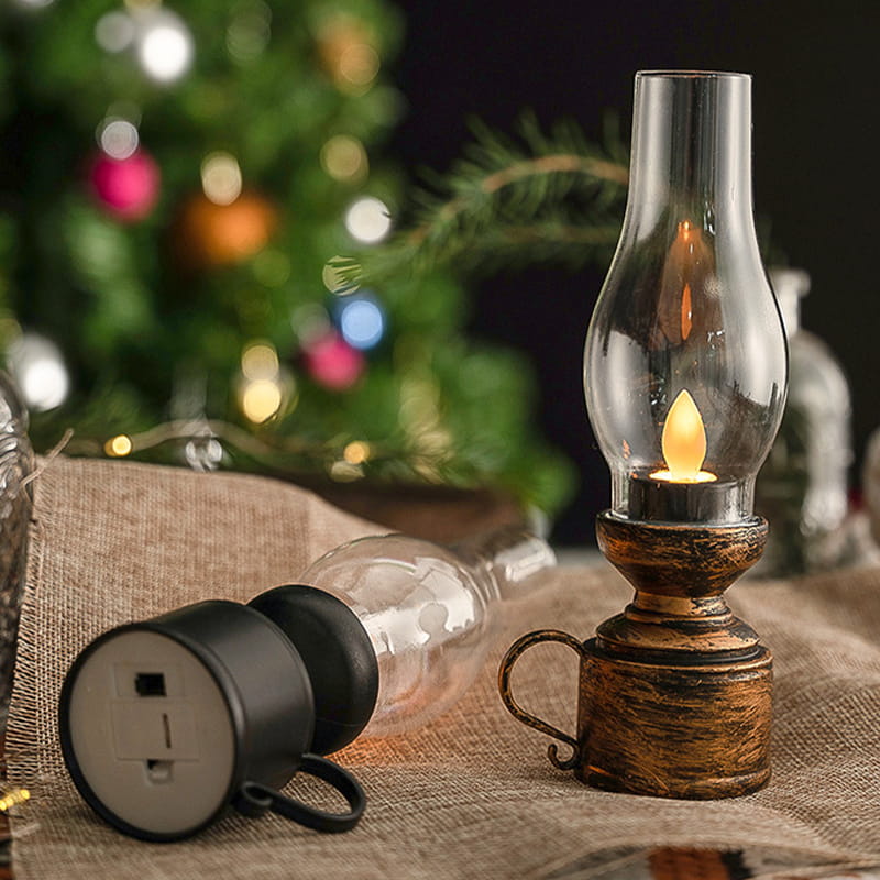 👍 Vintage paraffin lámpa LED technológiával és elektronikus gyertyatartó hintával💥