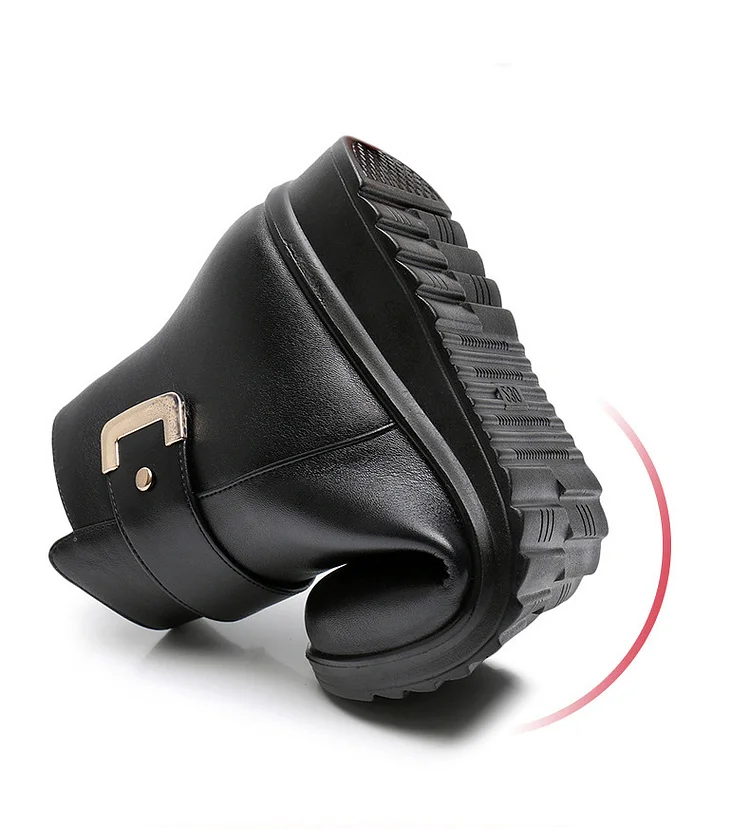 Valódi bőr fém csatos bársony csizma🙋♀️