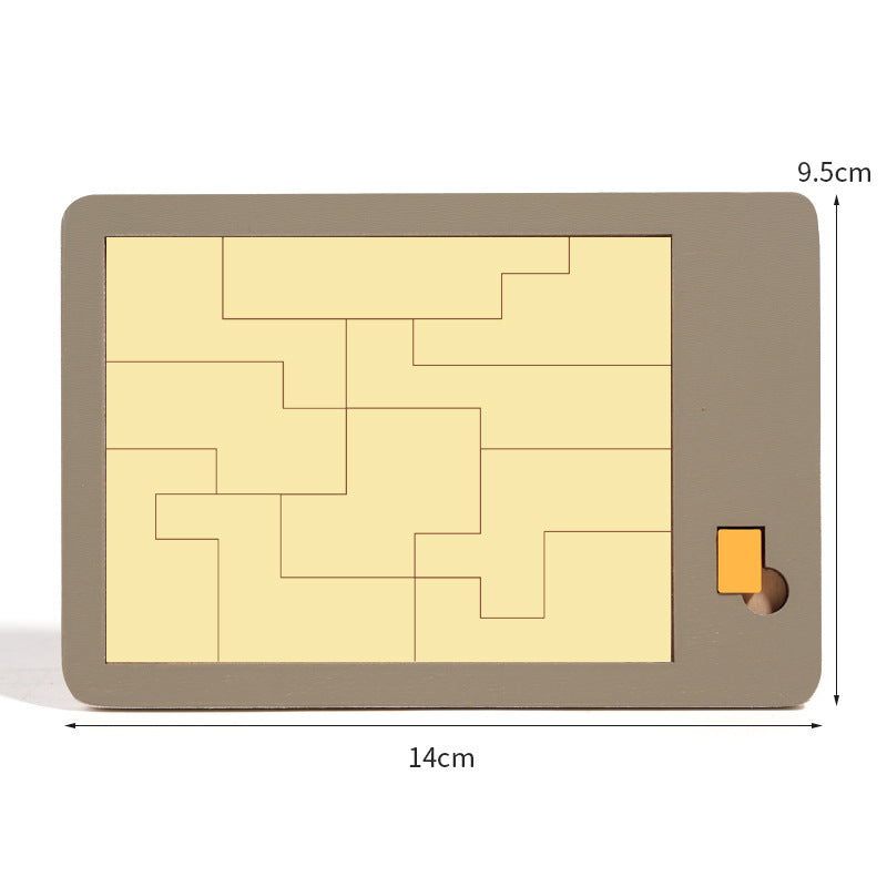 Fa tangram táblás puzzle játék Montessori alakzat puzzle válogató játék Színes tangram oktatási mintás játék gyerekeknek