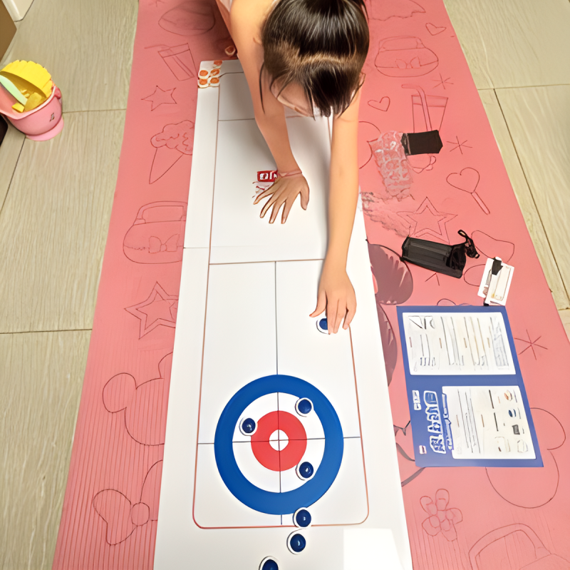 👨👩👧👦Table Curling játék🏒 (Jégkorong asztal - Játék családi party)