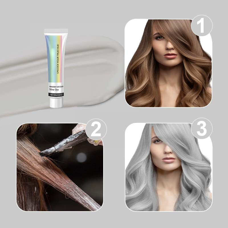 Cumpără 3 și primește 2 gratuit🤩Best Gift 2-in-1 Natural Essence Extract Silver hair dye
