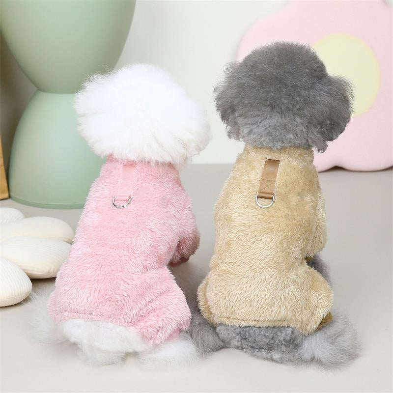 Fleece Pet elasztikus pulóver húzógyűrűvel