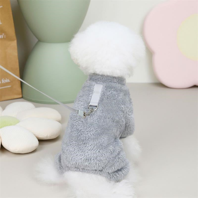 Fleece Pet elasztikus pulóver húzógyűrűvel