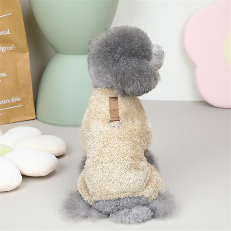 Fleece Pet elasztikus pulóver húzógyűrűvel