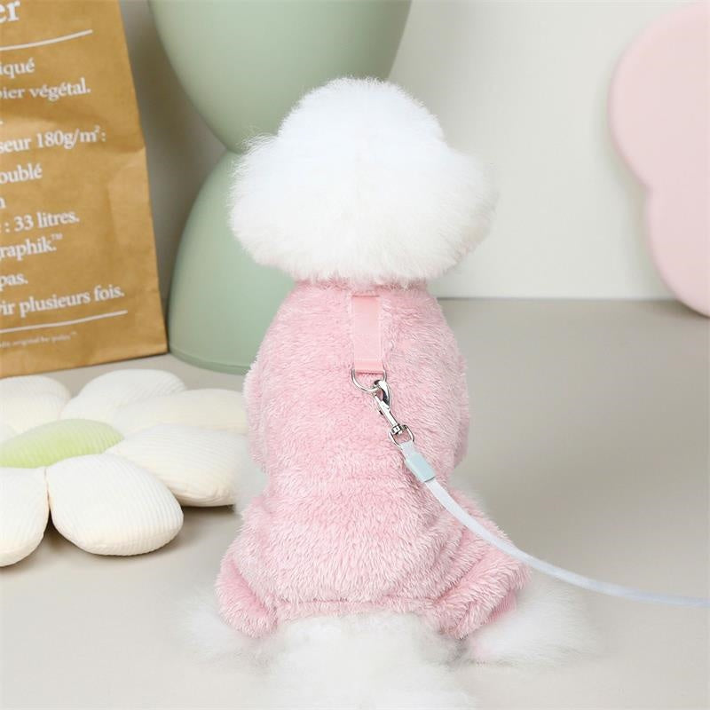 Fleece Pet elasztikus pulóver húzógyűrűvel