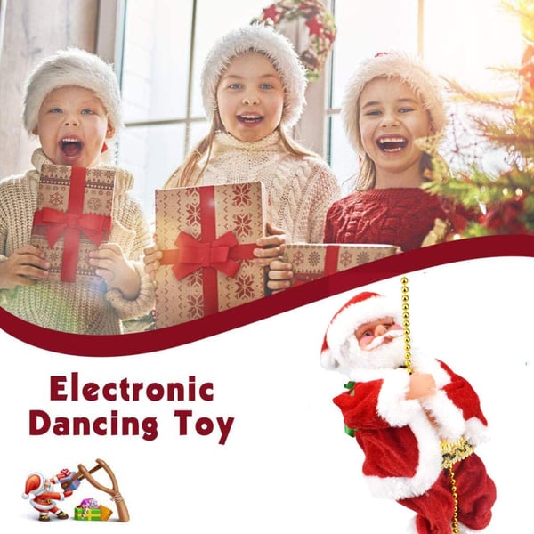🎄Elektromos kéménymászó Mikulás zenélő játékok