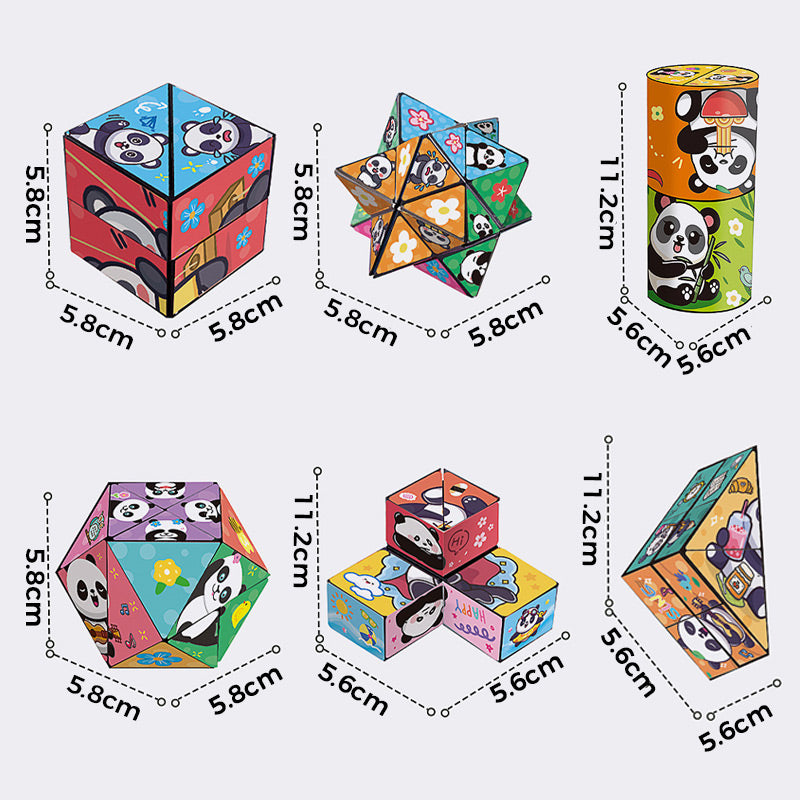 Kreatív összecsukható Panda Magic Cube játék gyerekeknek