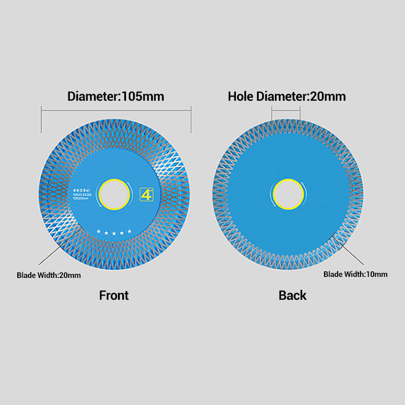 Ultra-high hardness cutting discs suitable for ceramic and tile cutting