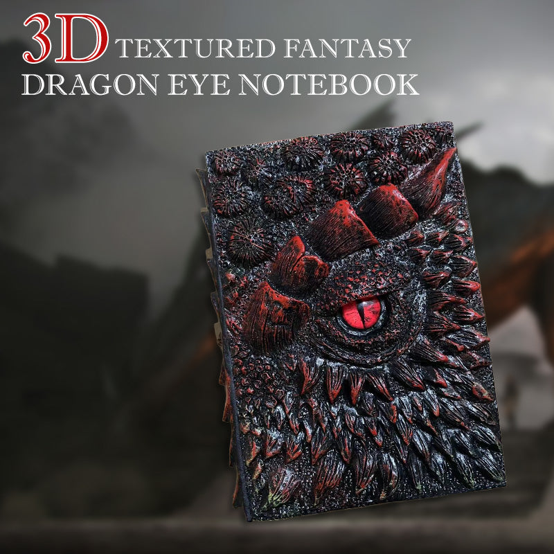 🦖3D textúrázott fantasy sárkány szem jegyzetfüzet