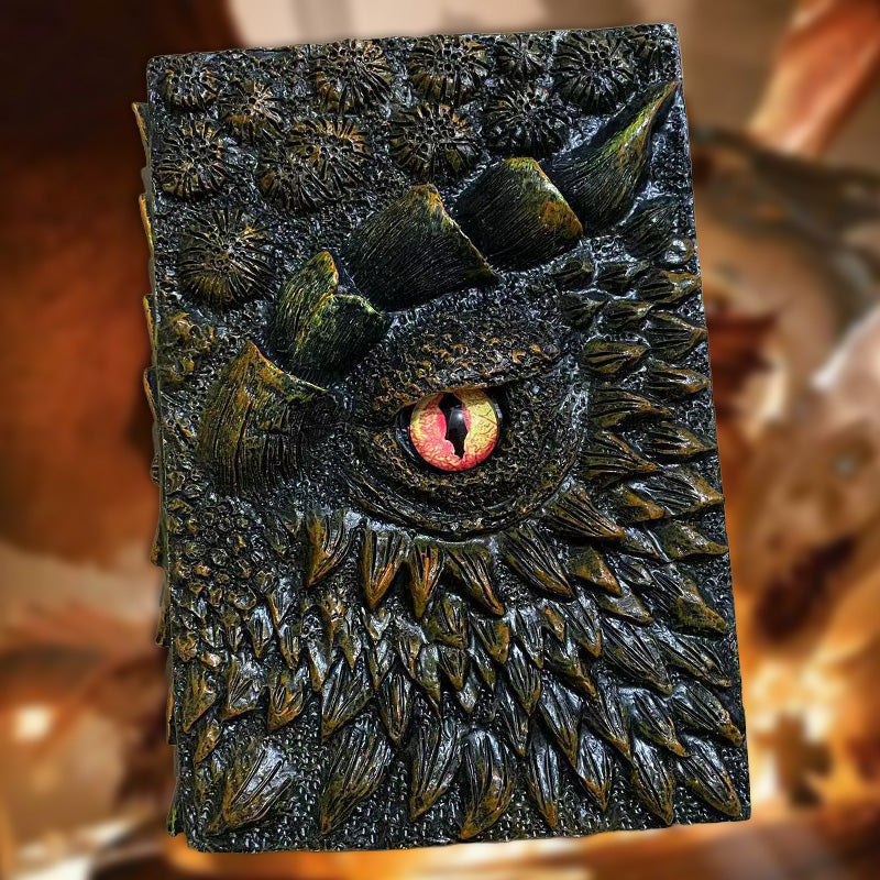 🦖3D textúrázott fantasy sárkány szem jegyzetfüzet