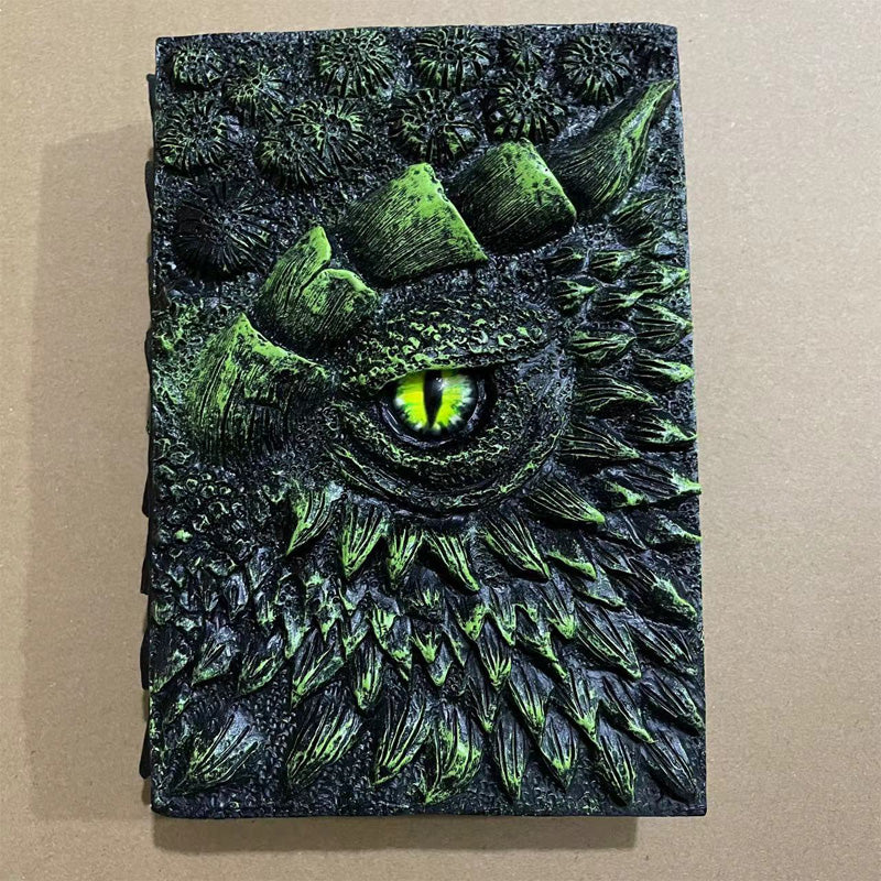 🦖3D textúrázott fantasy sárkány szem jegyzetfüzet